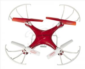 Dron latający Overmax X-BEE DRONE 3.1 (Wbudowana kamera Czerwony) 3 baterie 12 śmigieł