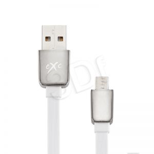 EXC UNIWERSALNY KABEL USB-MICRO USB, LINES, 2 METRY, BIAŁY
