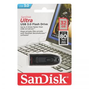 Sandisk Flashdrive Ultra 32GB USB 3.0 Czarny