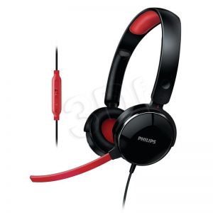 Słuchawki nauszne z mikrofonem Philips SHG7210/10 (Czarno-czerwony)