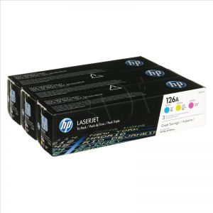 HP Toner HP126A=CF341A, Zestaw CMY, CE311A+CE312A+CE313A