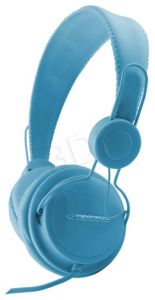 Słuchawki nauszne z mikrofonem Esperanza SENSATION (Niebieski)