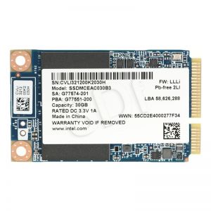 INTEL 525 SSD MLC 30GB mSATA 3 SSDMCEAC030B301