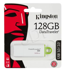 Kingston Flashdrive DataTraveler G4 128GB USB 3.0 Biało-zielony