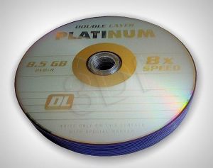 DVD+R PLATINUM 8,5 GB 8X DOUBLE LAYER SHRINK 10SZT