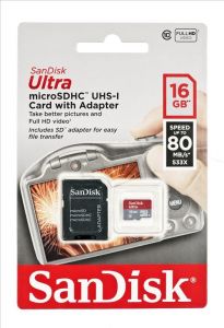 Sandisk micro SDHC Ultra 16GB Class 10