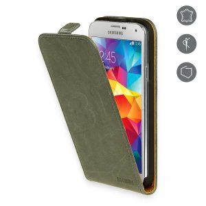 SKINK ETUI FLAP DO IPHONE 5/5S SZARE/KONIAK SFLAPC