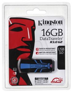 Kingston Flashdrive DataTraveler R3.0 G2 16GB USB 3.0 Czarno-niebieski