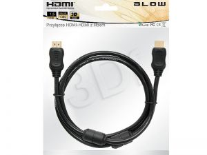 Przył.HDMI-HDMI 1,5m +filtry zawieszka