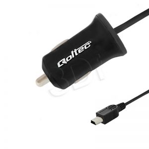 QOLTEC ŁADOWARKA SAMOCHODOWA 12W 5V 2.4A MINI USB 1.4M