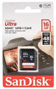 Sandisk SDHC Ultra 16GB Class 10