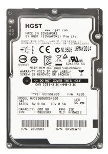 HDD HGST Ultrastar C15K600 600GB 2,5\ 15K RPM SAS III 128MB 512e, 4Kn